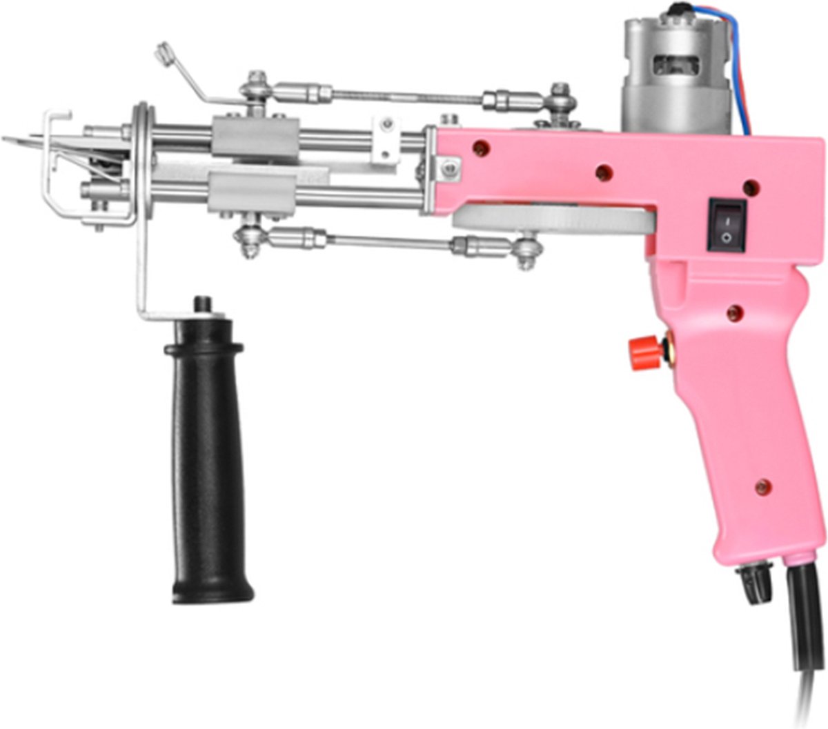 Happyment Borduurmachine pistool - Tufting Gun 2 In 1 - Tuftpistool - Naaimachine - Tapijten - Beginnerspakket - Roze (8720813634729)