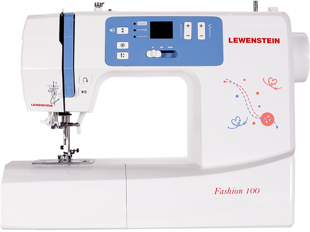 Naaimachine - Lewenstein- Sewing Machine - 100 steken - vrije arm - eenvoudige bediening (8719481070588)