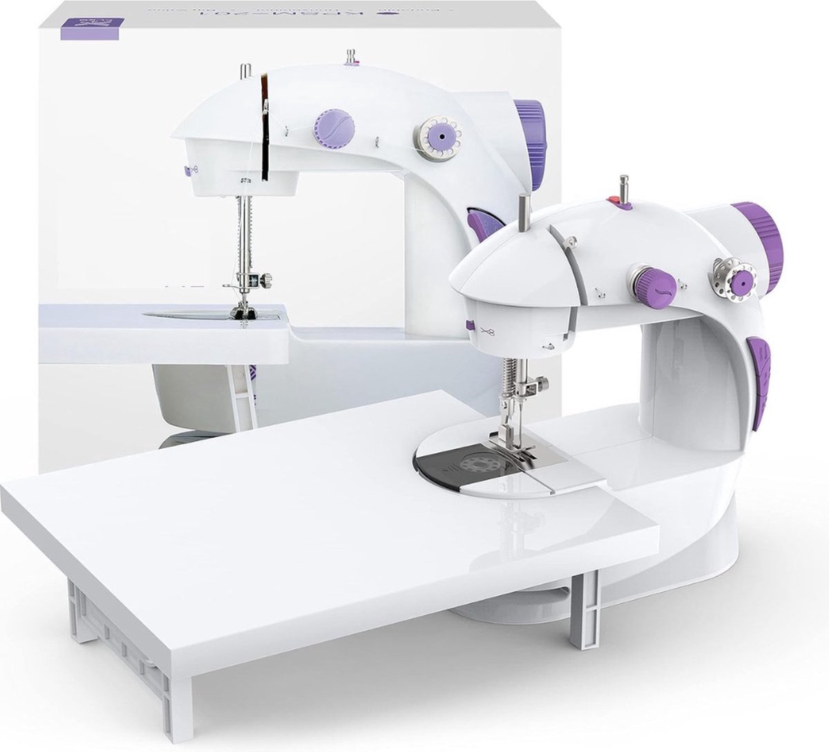Naaimachine - Mini naaimachine - Draagbare en veelzijdige mini naaimachine met grote naaitafel - Eenvoudig te bedienen en praktisch (6152516541516)