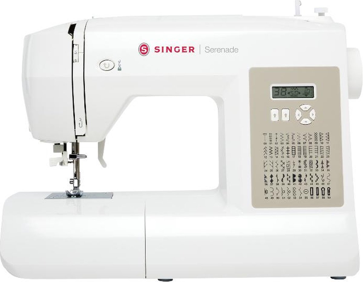 Singer Naaimachine 660LS - Steeklengte instelbaar- 60 steekprogramma's - lichtgewicht - eenvoudig in te rijgen - voor alledaags en decoratief naaiwerk - sewing machine (7393033124748)