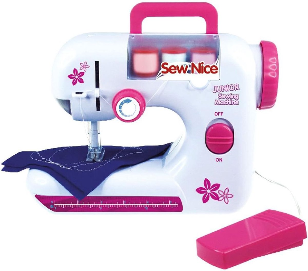 DailySupplies® Naaimachine Kinderen 10 Jaar en Ouder - Cadeau voor je Kleine - Naaien voor Beginners - Meerdere Standen - Wit met Roze (8721303525268)